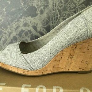 Toms Stella Drizzle Grey Wedges